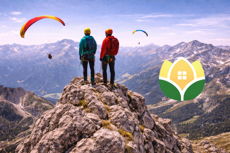 Paragliden en bergsport in de Alpen