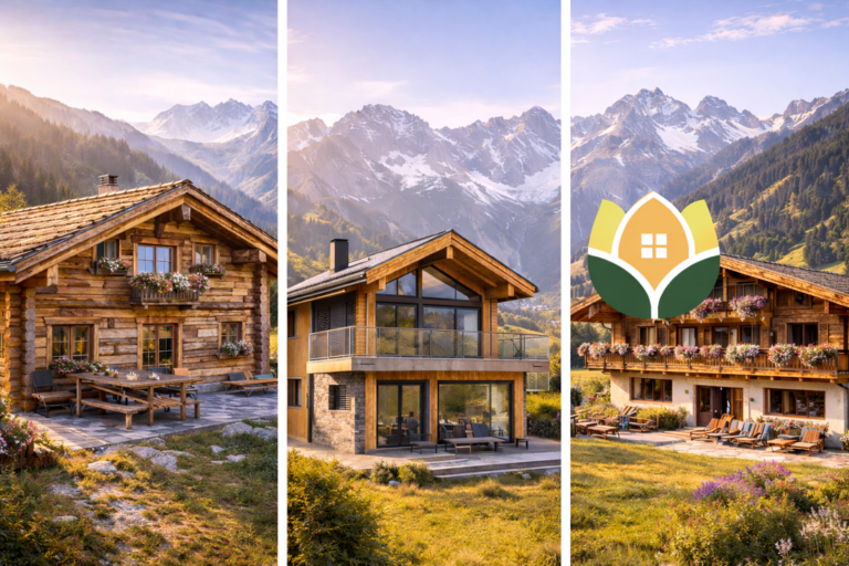 Verschillende Types Chalets in Oostenrijk