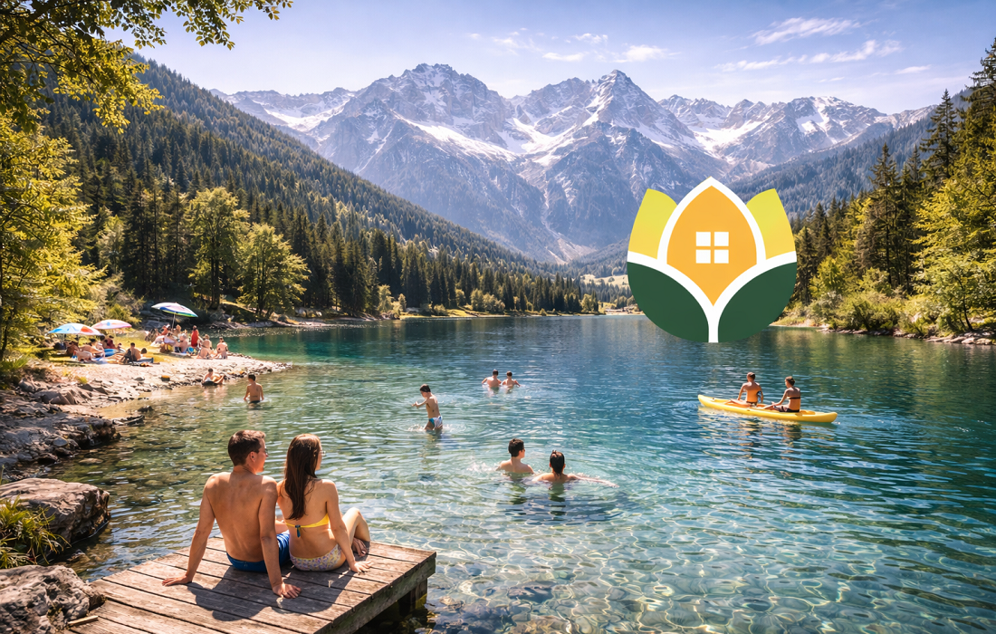 Zwemmen in Bergmeren in Oostenrijk