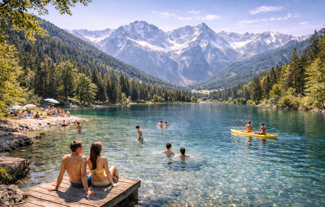 Zwemmen in Bergmeren in Oostenrijk