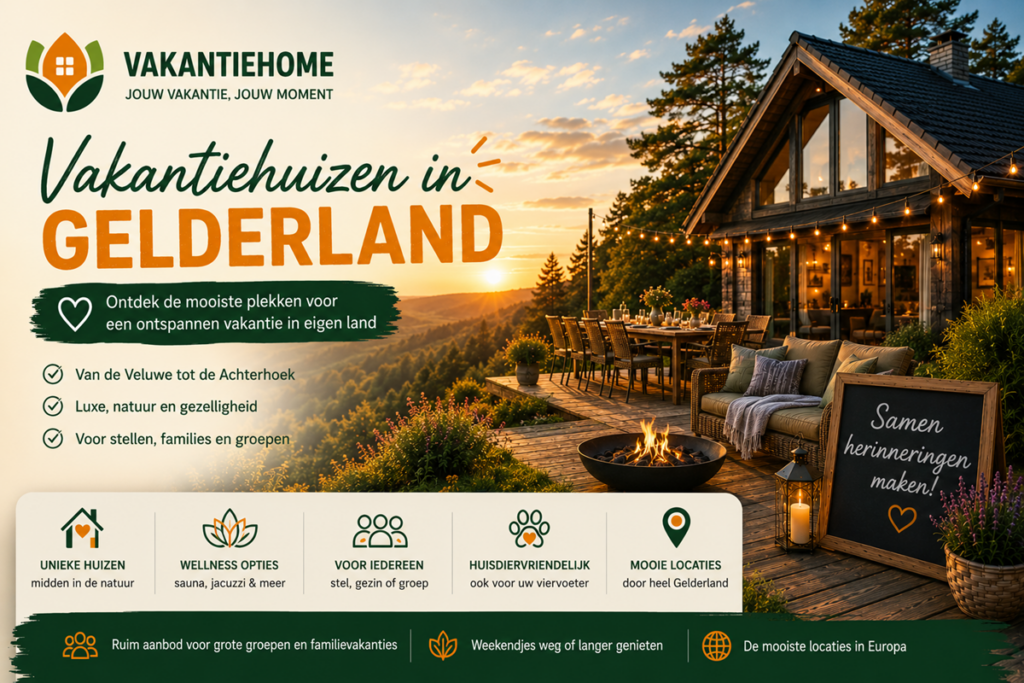 Vakantiehuizen in Gelderland: Ontdek Rust, Natuur en de Mooiste Vakantieplekken